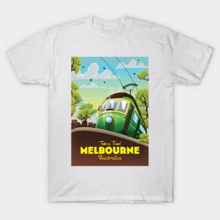 Melbourne Australia Travel poster T-Shirt